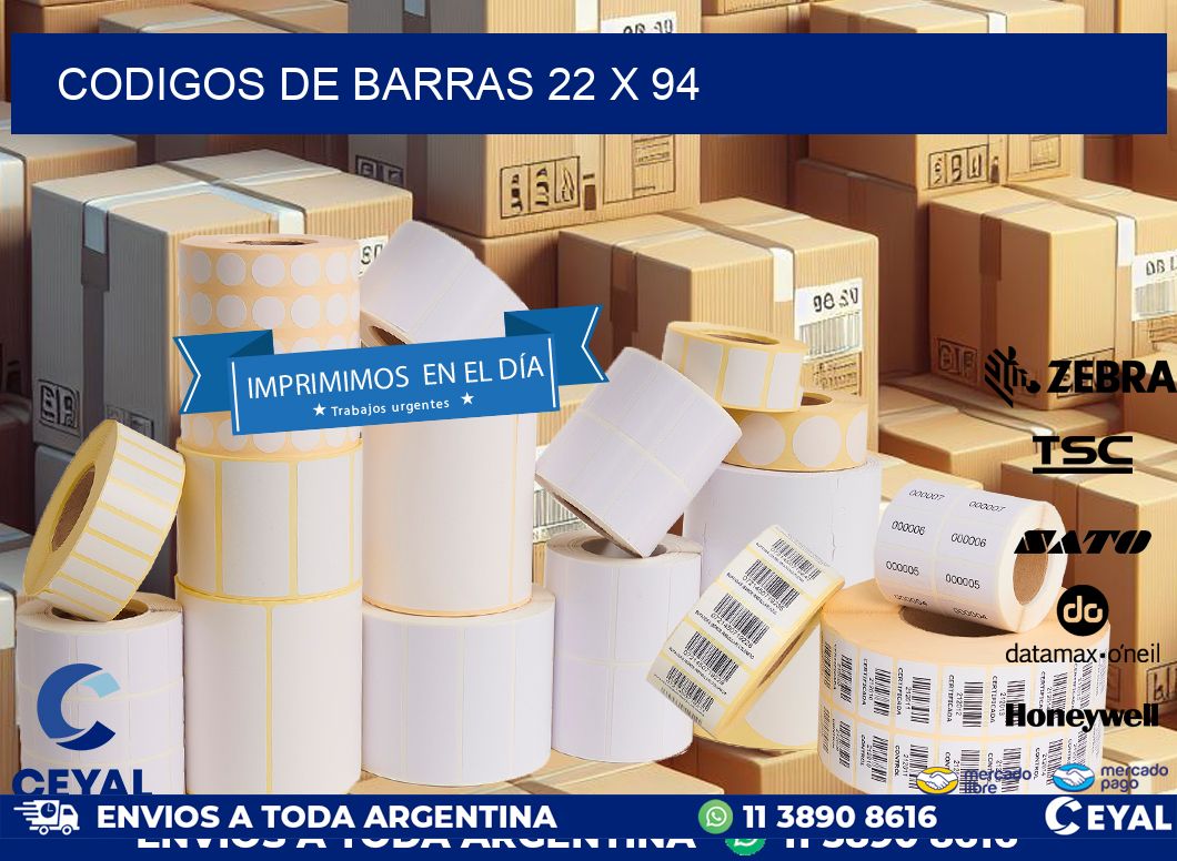 codigos de barras 22 x 94