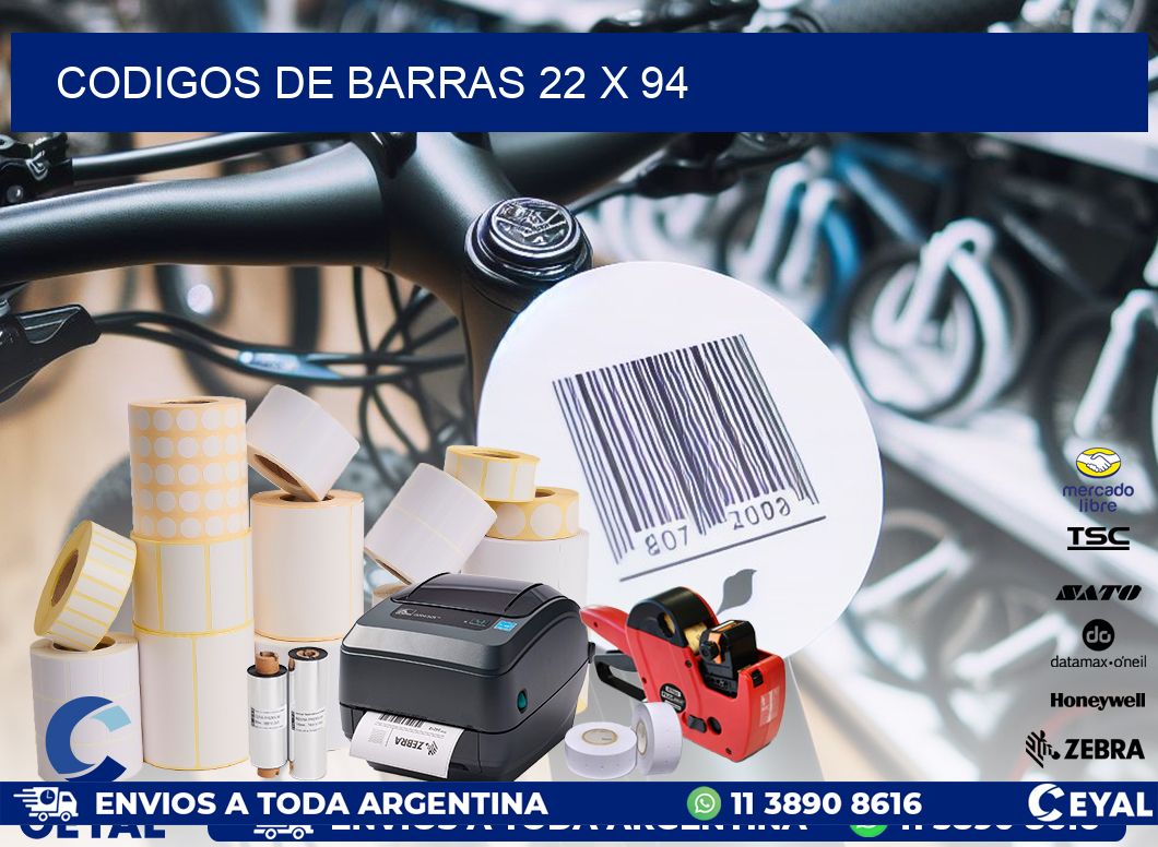 codigos de barras 22 x 94