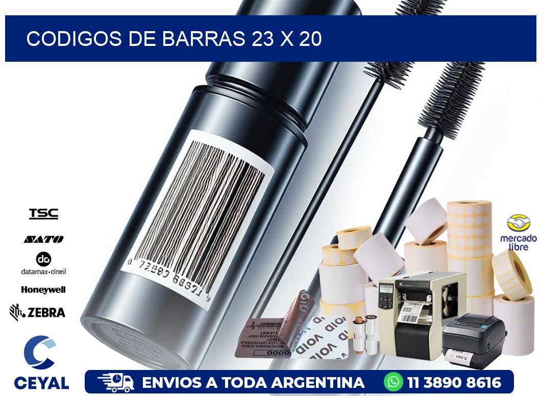 codigos de barras 23 x 20