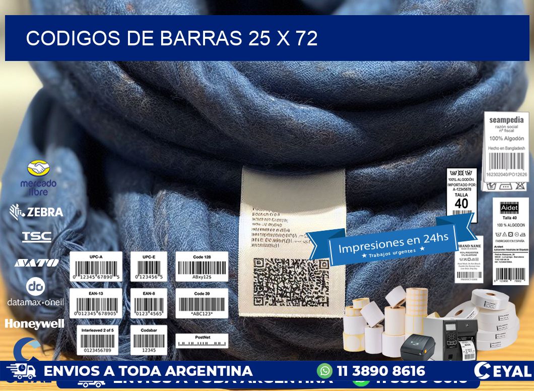 codigos de barras 25 x 72