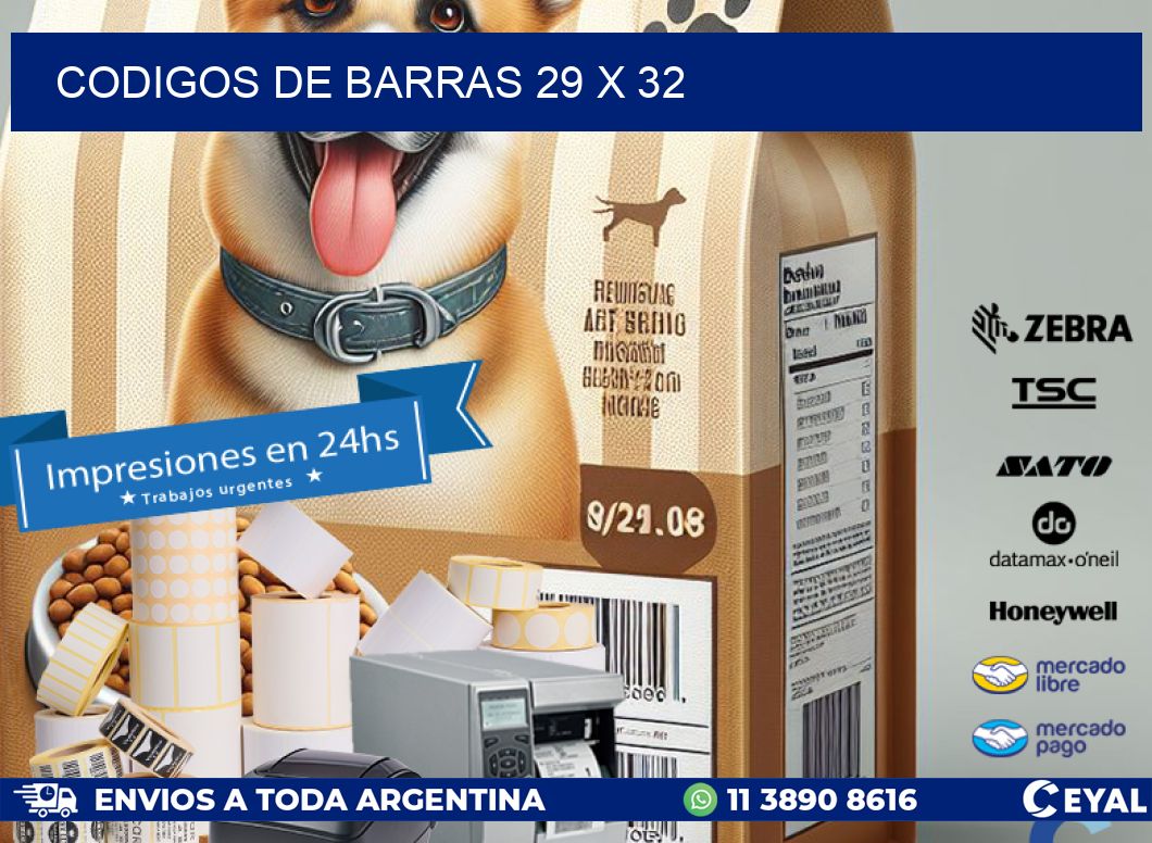 codigos de barras 29 x 32