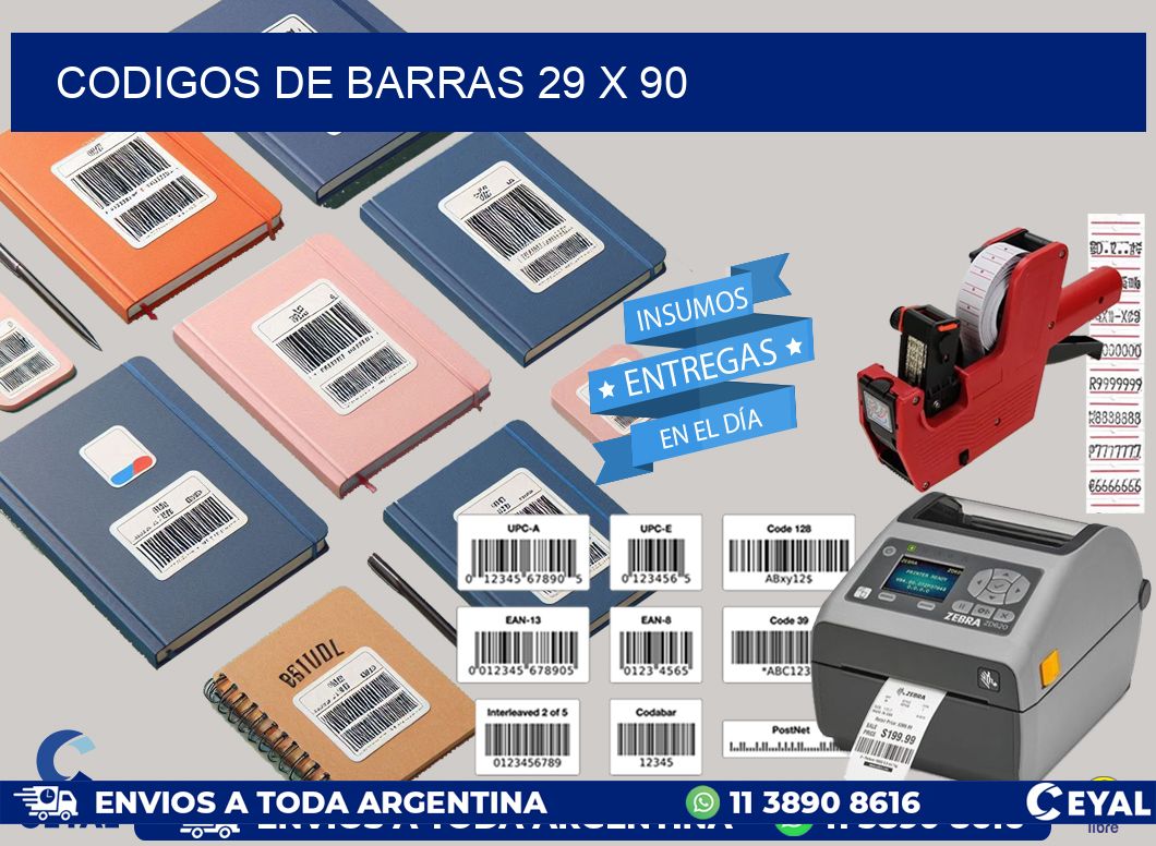 codigos de barras 29 x 90