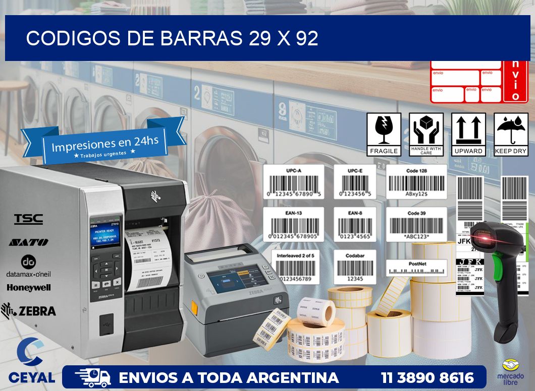codigos de barras 29 x 92