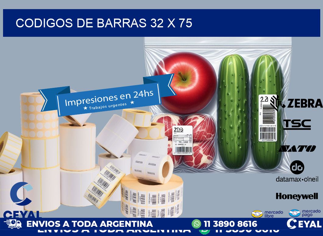 codigos de barras 32 x 75