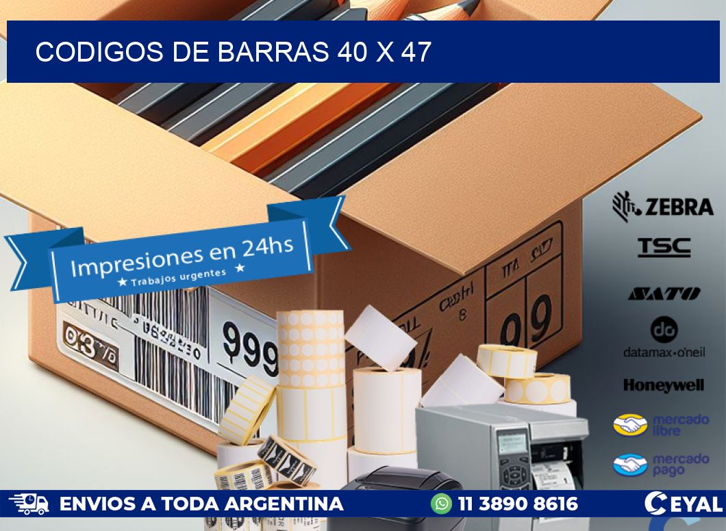 codigos de barras 40 x 47