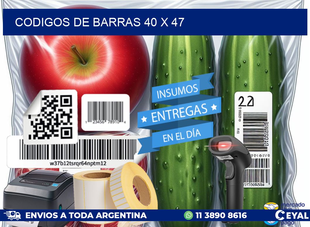 codigos de barras 40 x 47