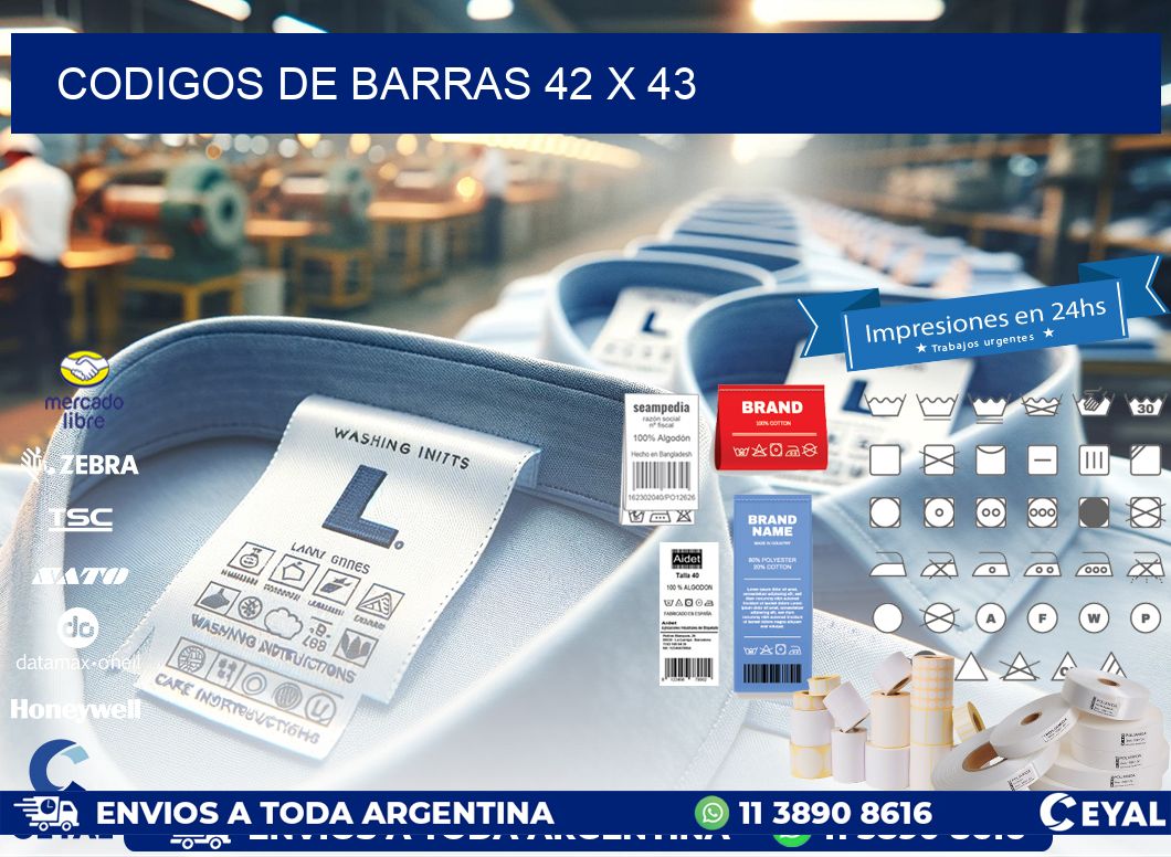 codigos de barras 42 x 43