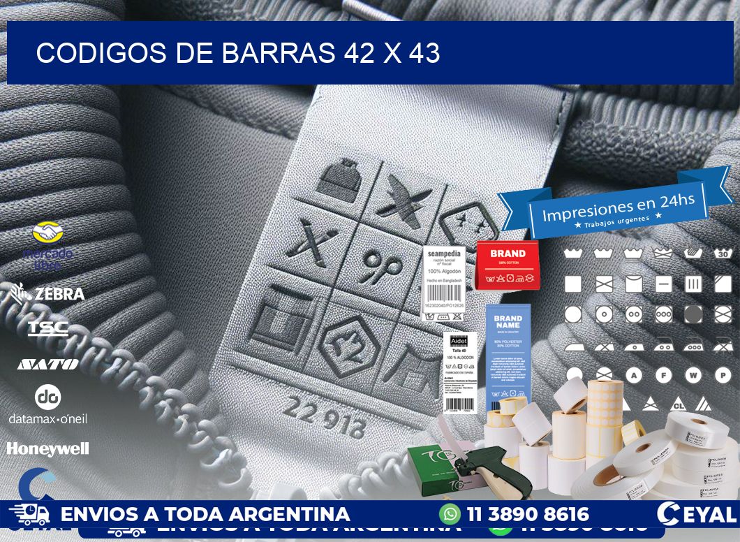 codigos de barras 42 x 43