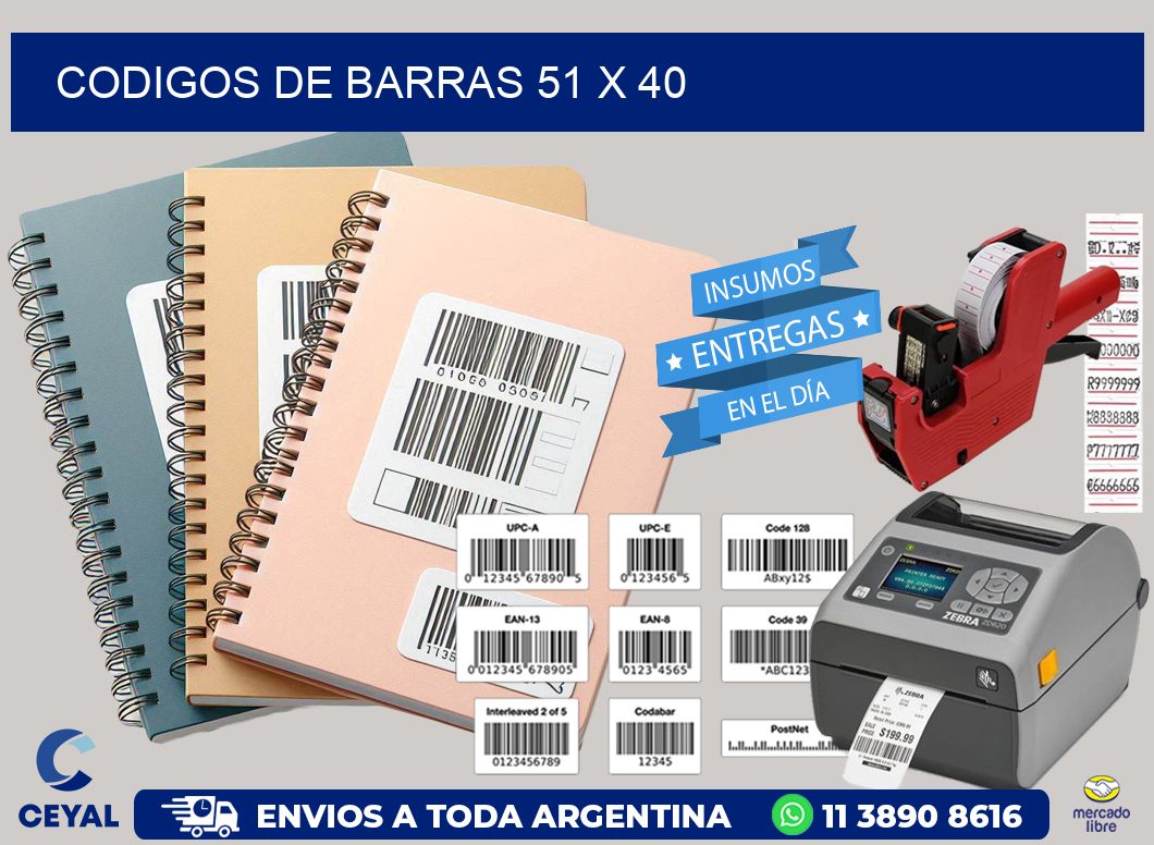 codigos de barras 51 x 40
