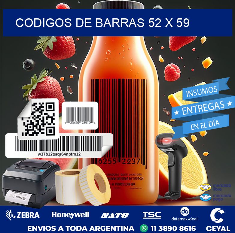 codigos de barras 52 x 59