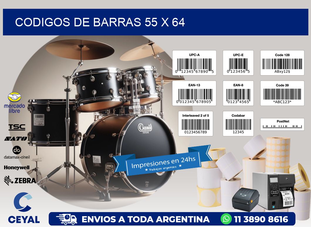 codigos de barras 55 x 64