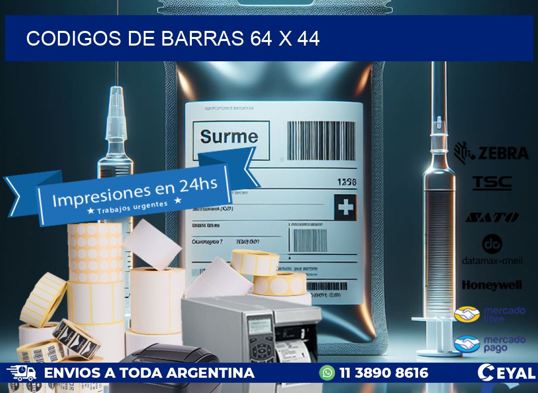 codigos de barras 64 x 44