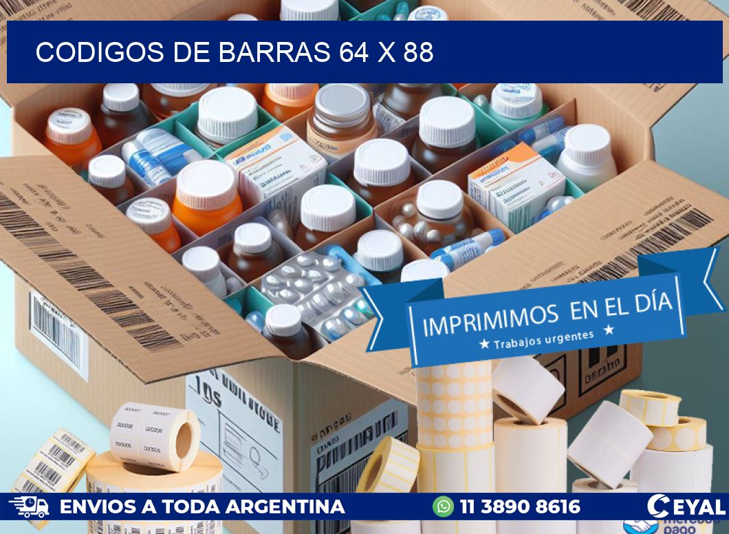 codigos de barras 64 x 88