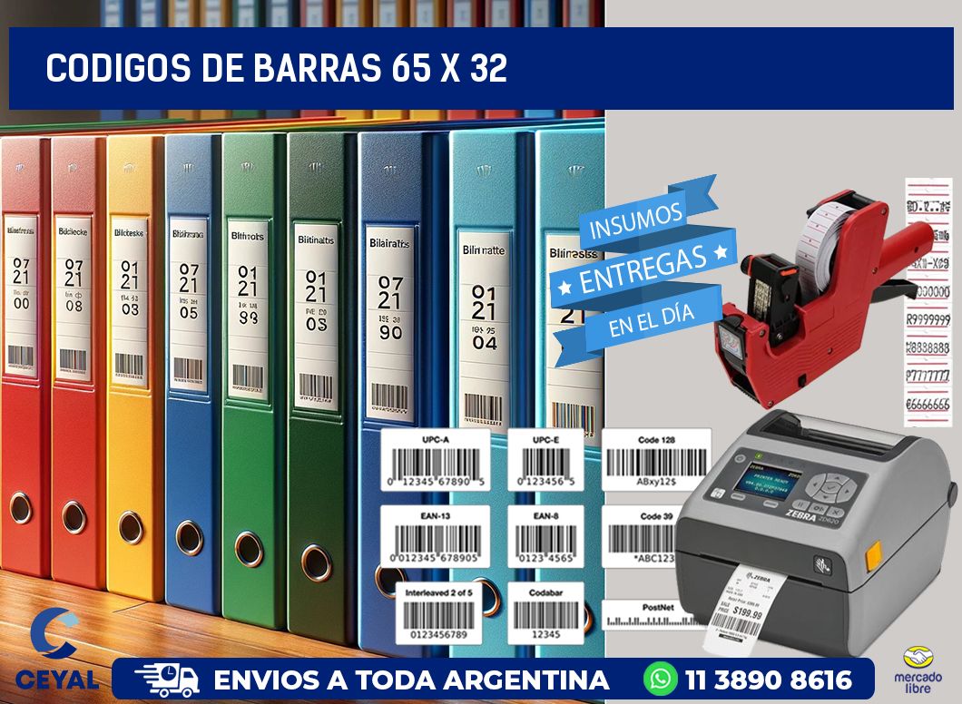 codigos de barras 65 x 32