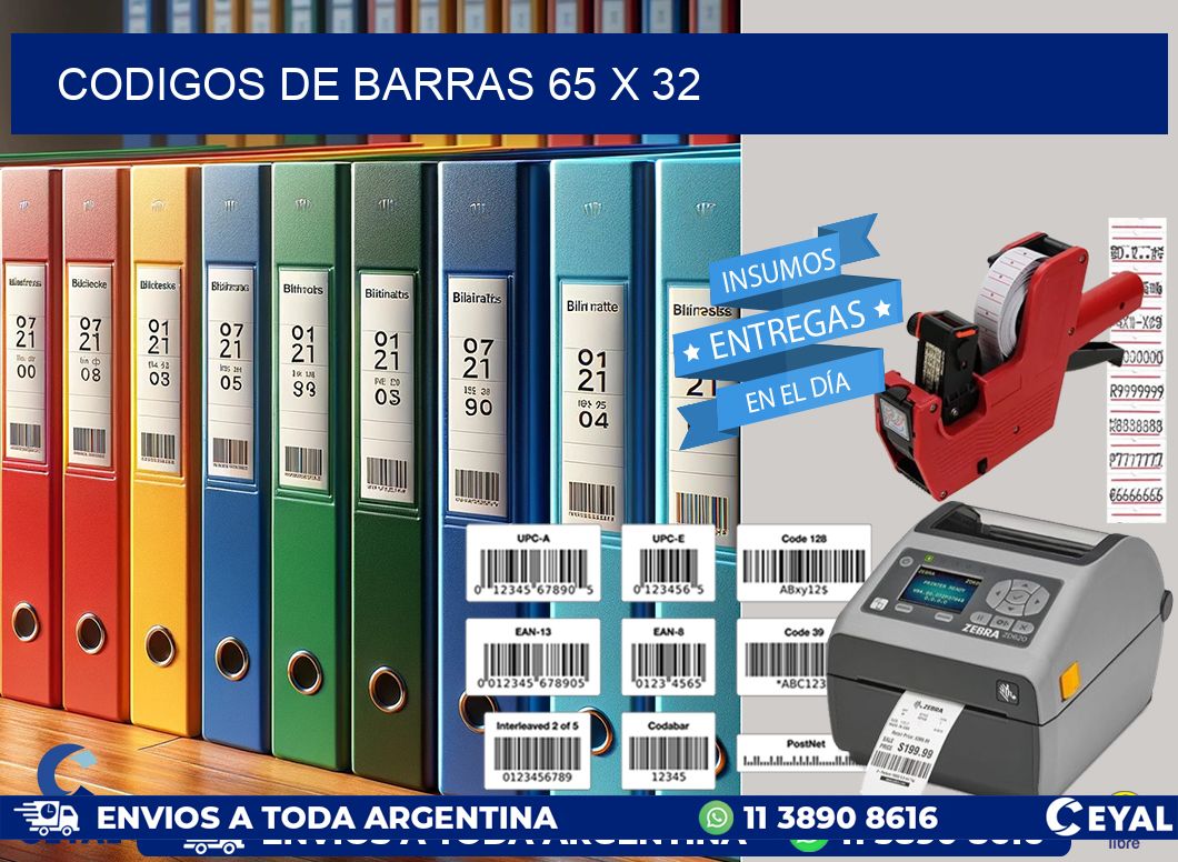 codigos de barras 65 x 32