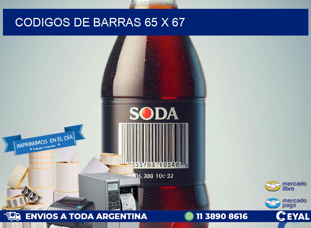 codigos de barras 65 x 67