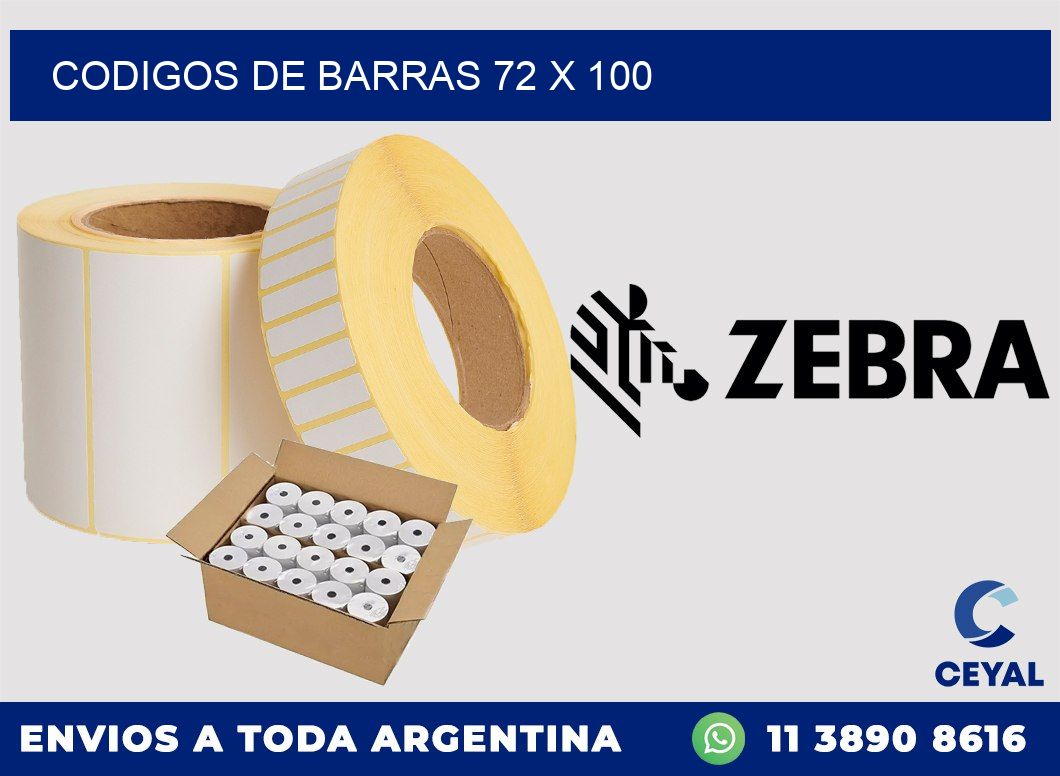 codigos de barras 72 x 100