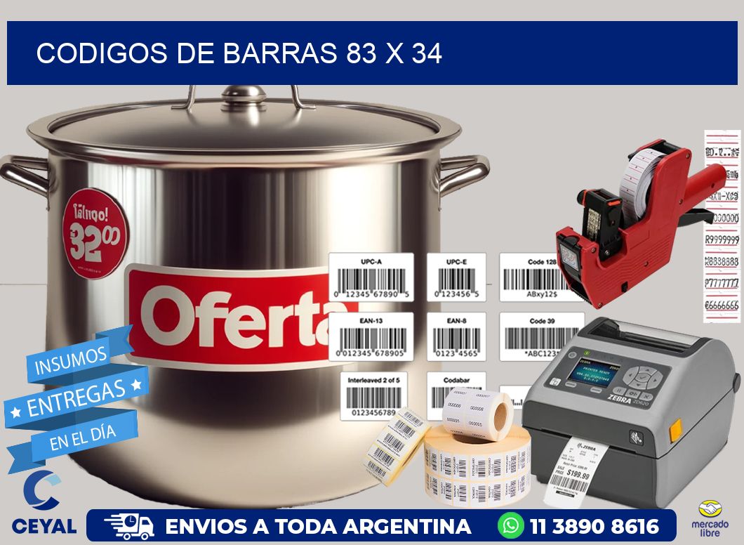 codigos de barras 83 x 34