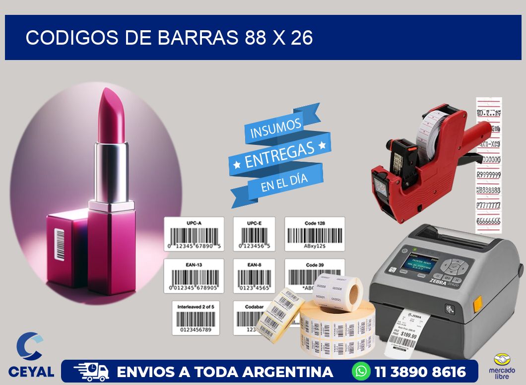 codigos de barras 88 x 26