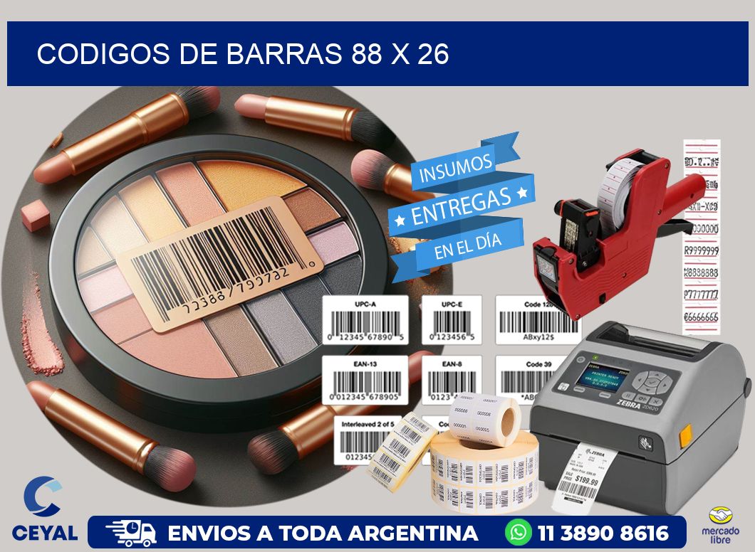 codigos de barras 88 x 26
