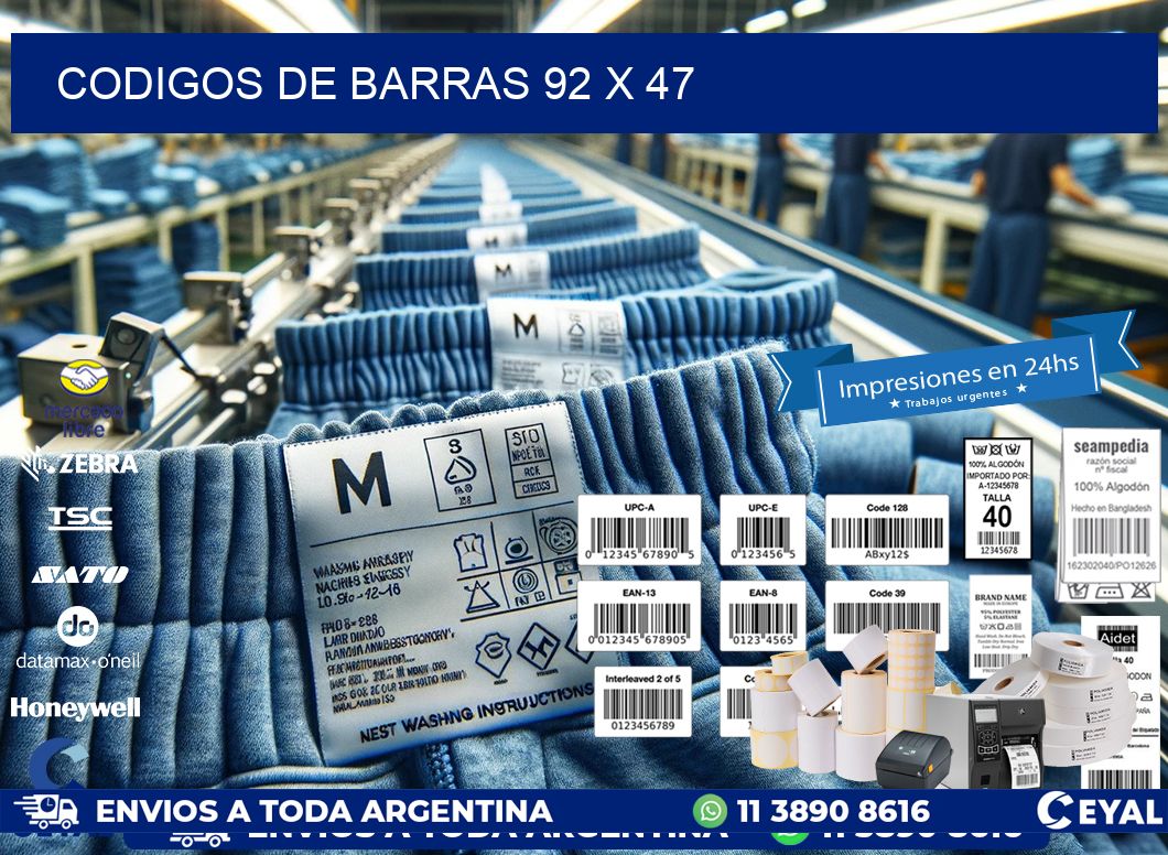 codigos de barras 92 x 47
