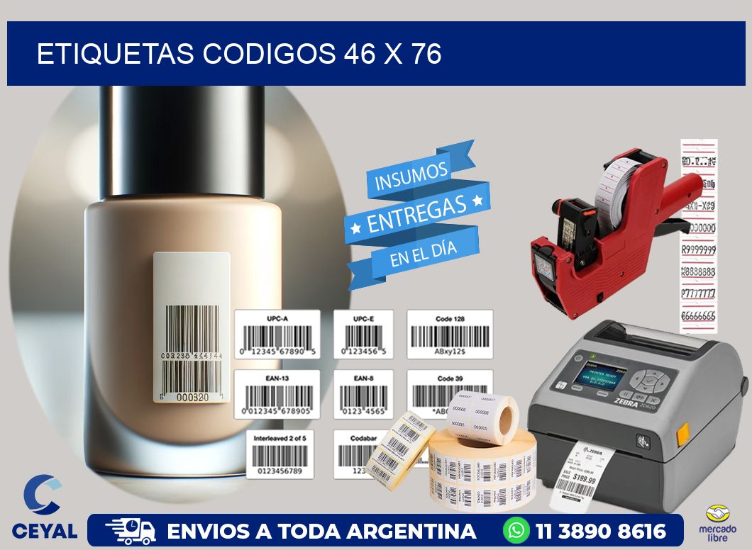 etiquetas codigos 46 x 76
