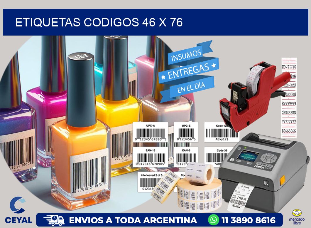 etiquetas codigos 46 x 76