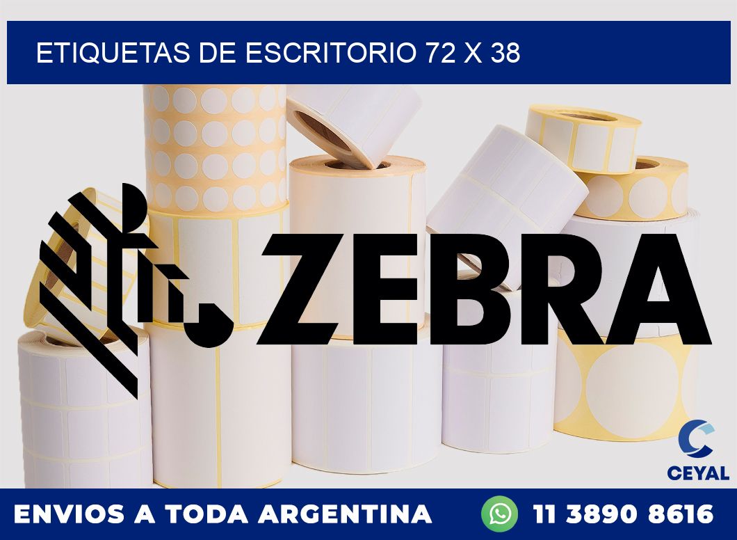 etiquetas de escritorio 72 x 38
