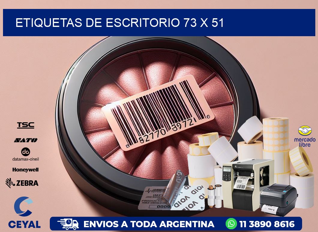etiquetas de escritorio 73 x 51