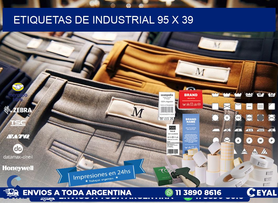 etiquetas de industrial 95 x 39