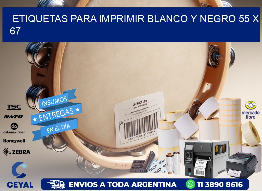 etiquetas para imprimir blanco y negro 55 x 67