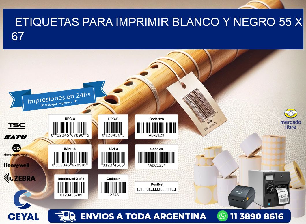etiquetas para imprimir blanco y negro 55 x 67