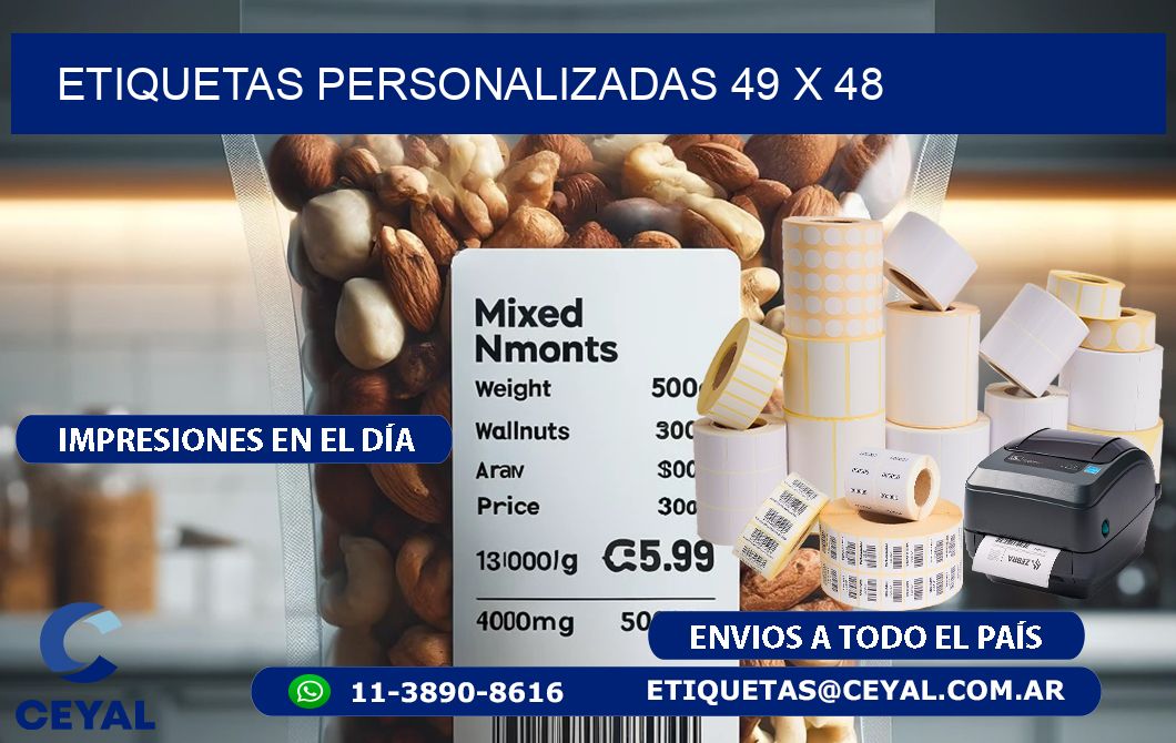 etiquetas personalizadas 49 x 48