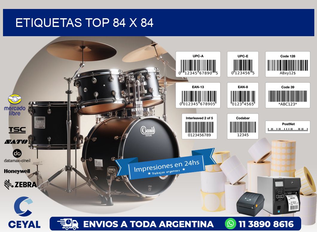 etiquetas top 84 x 84