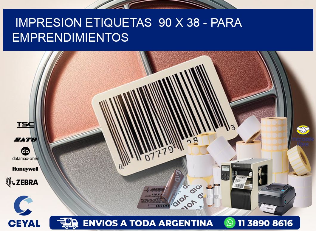 impresion etiquetas  90 x 38 - para emprendimientos