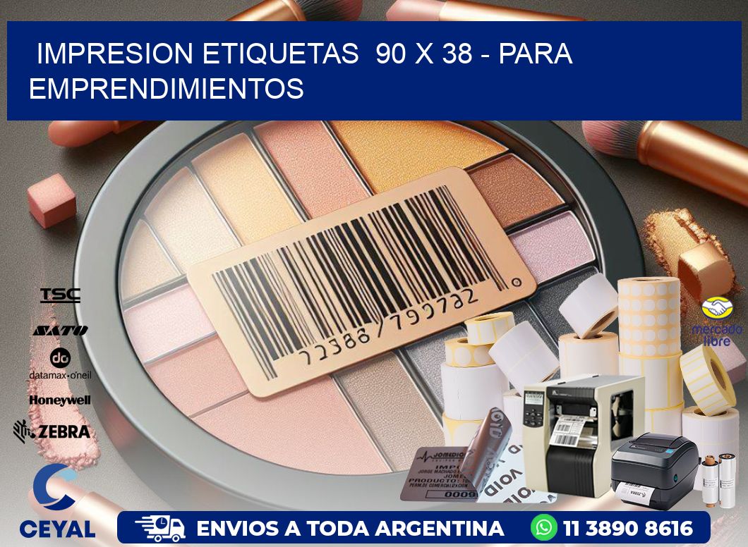 impresion etiquetas  90 x 38 - para emprendimientos