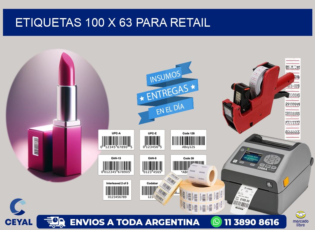 ETIQUETAS 100 x 63 PARA RETAIL