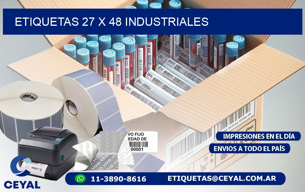 ETIQUETAS 27 x 48 INDUSTRIALES