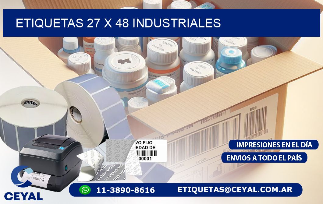 ETIQUETAS 27 x 48 INDUSTRIALES