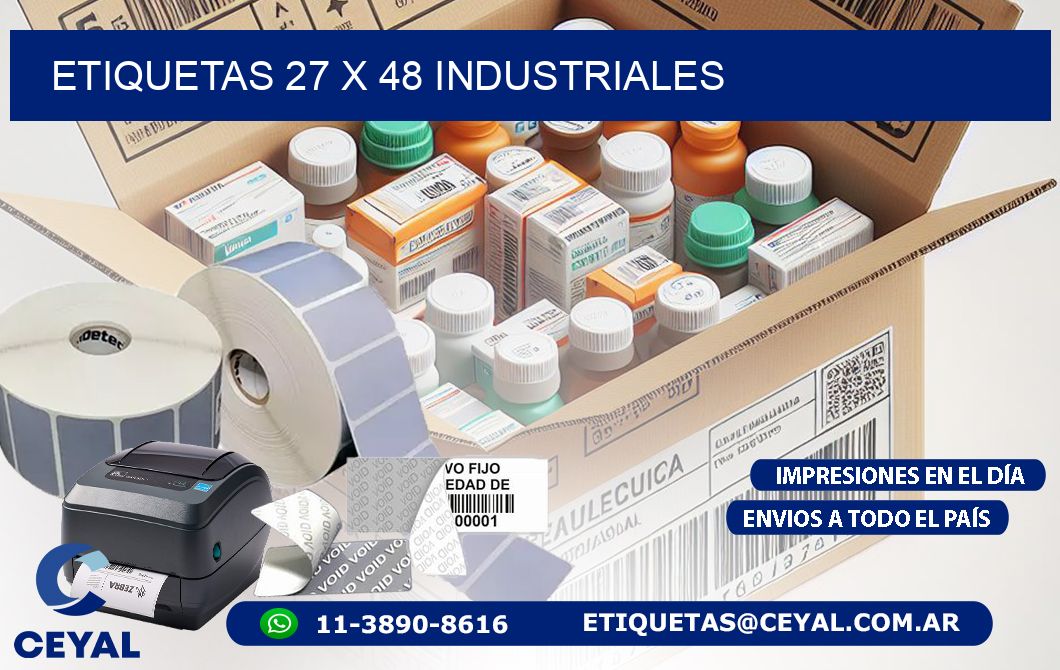 ETIQUETAS 27 x 48 INDUSTRIALES