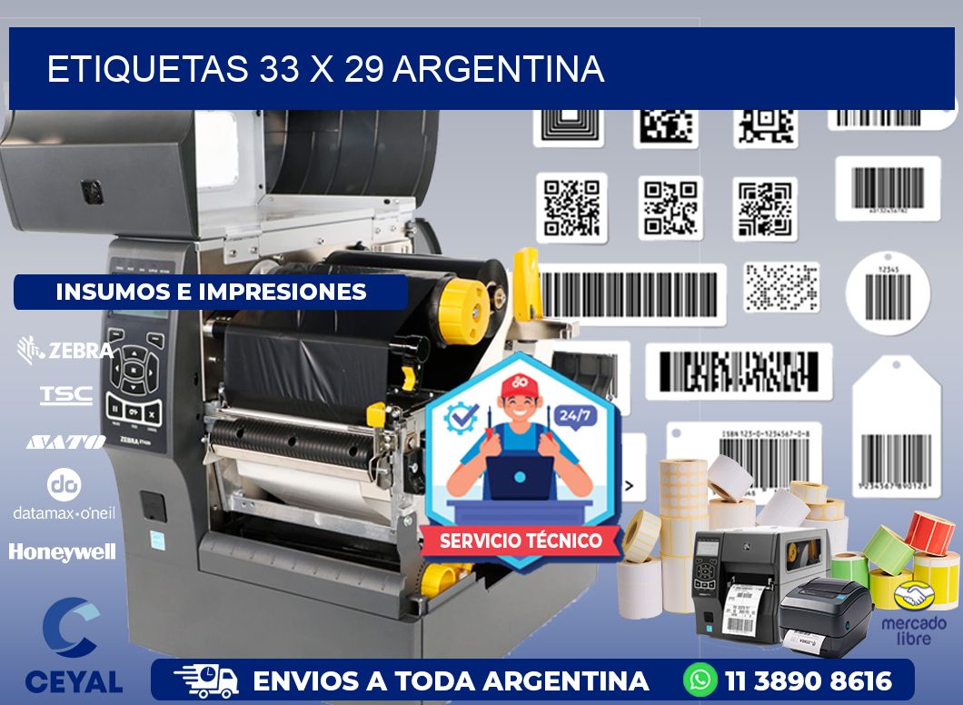 ETIQUETAS 33 x 29 ARGENTINA