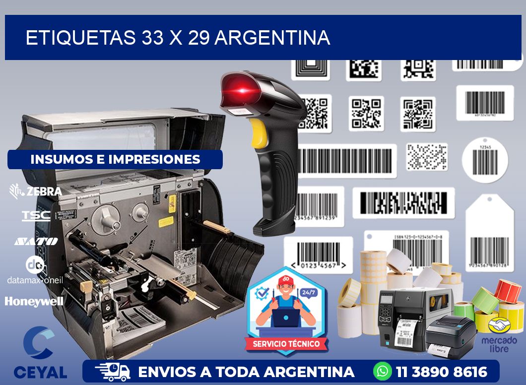 ETIQUETAS 33 x 29 ARGENTINA