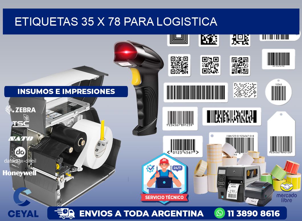 ETIQUETAS 35 x 78 PARA LOGISTICA