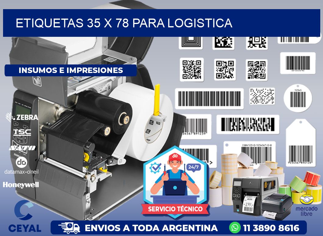 ETIQUETAS 35 x 78 PARA LOGISTICA