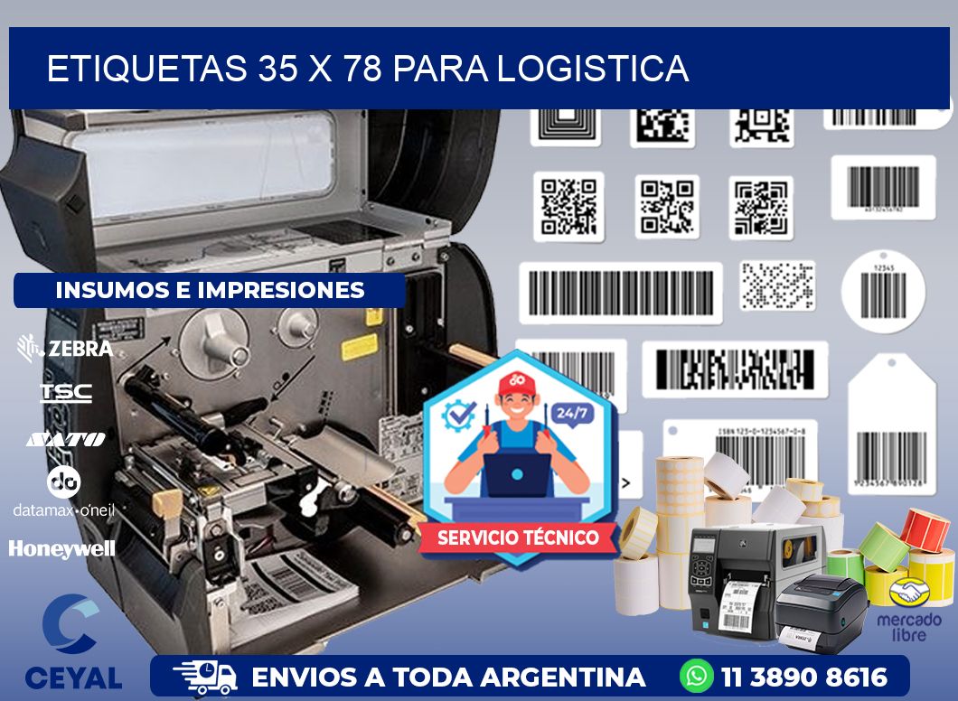 ETIQUETAS 35 x 78 PARA LOGISTICA