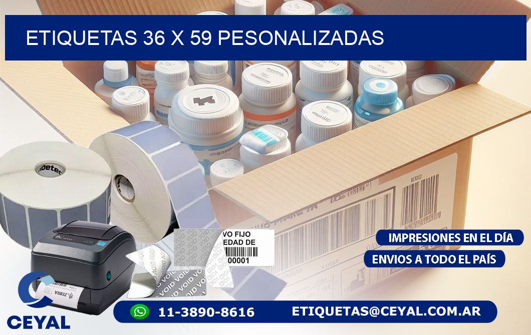 ETIQUETAS 36 x 59 PESONALIZADAS