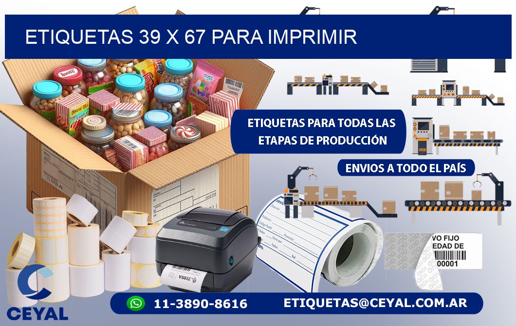 ETIQUETAS 39 x 67 PARA IMPRIMIR