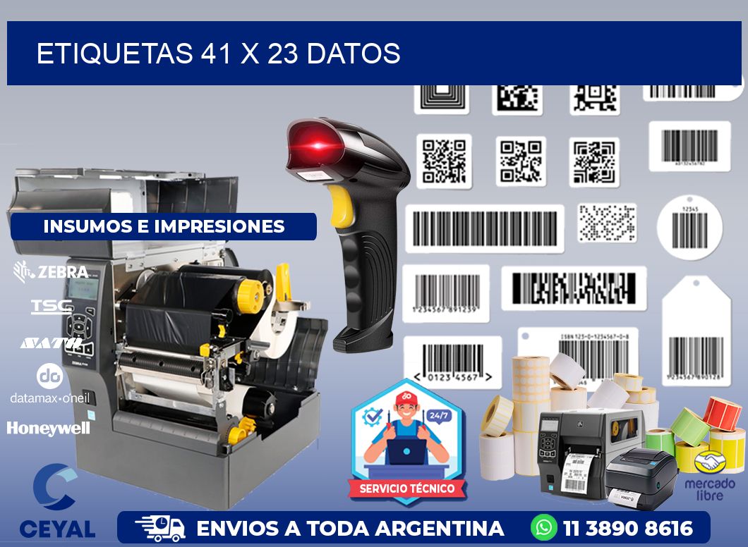 ETIQUETAS 41 x 23 DATOS