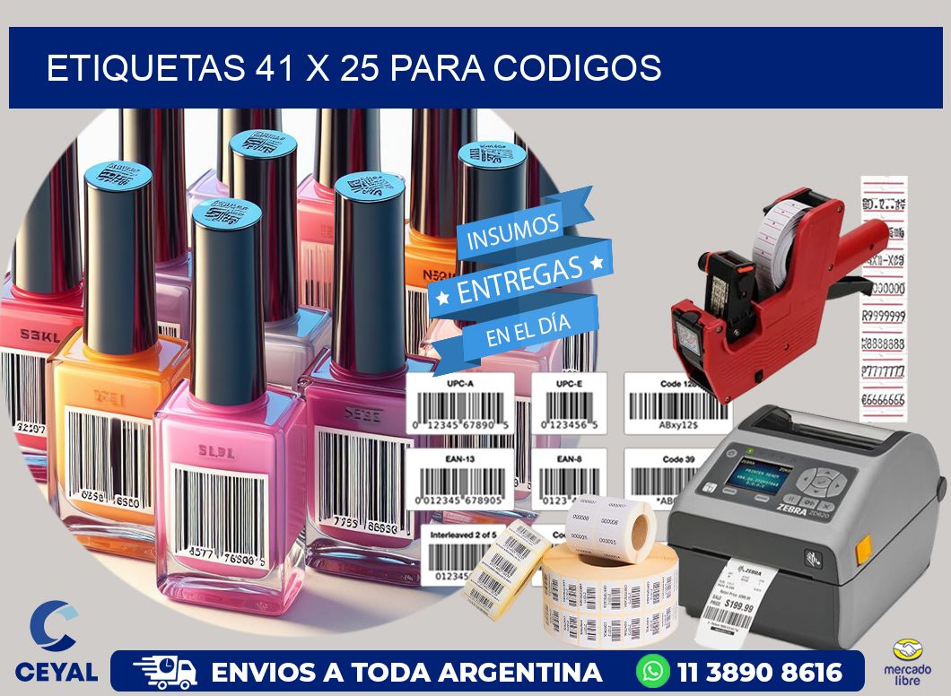 ETIQUETAS 41 x 25 PARA CODIGOS