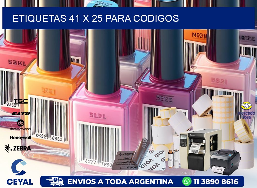 ETIQUETAS 41 x 25 PARA CODIGOS